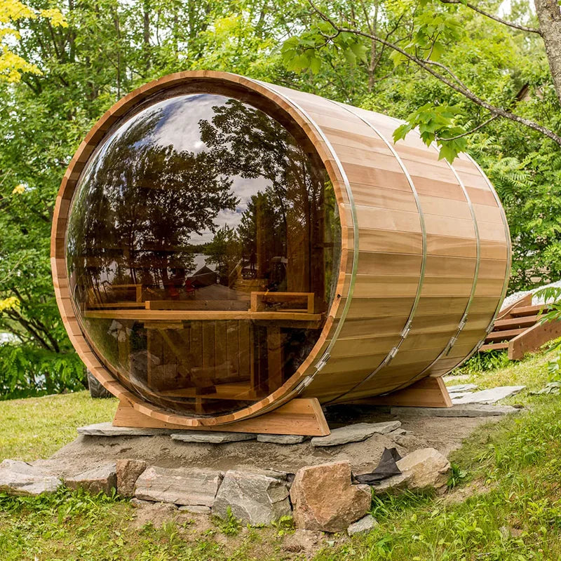 DwellingPlace Modern Outdoor Sauna Garden Cedar Barrel