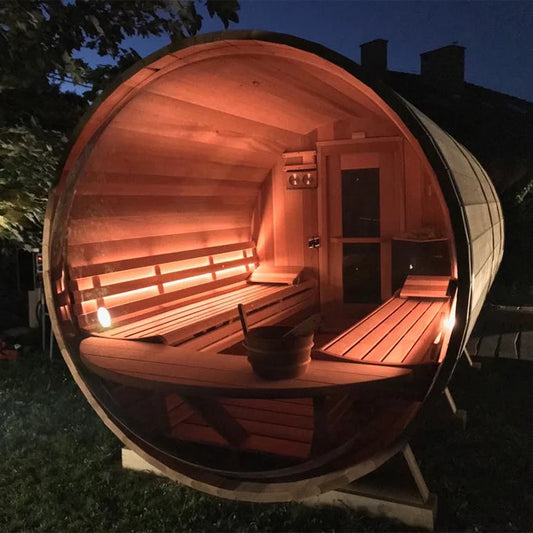 DwellingPlace Modern Outdoor Sauna Garden Cedar Barrel