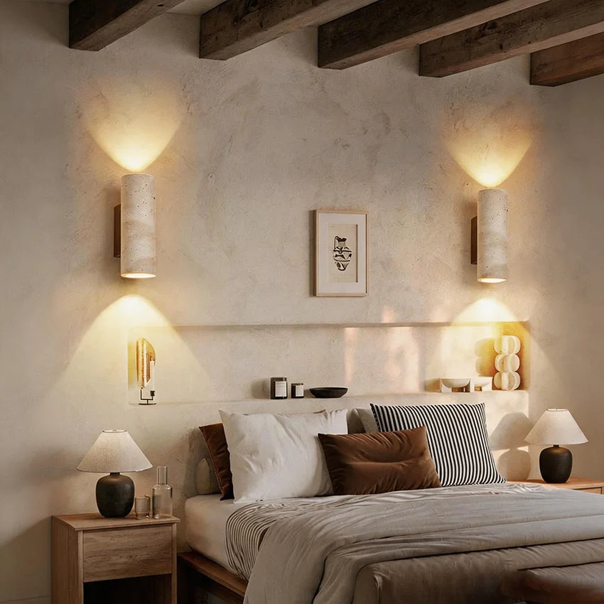 Decasa Travertine Stone Wall Sconce