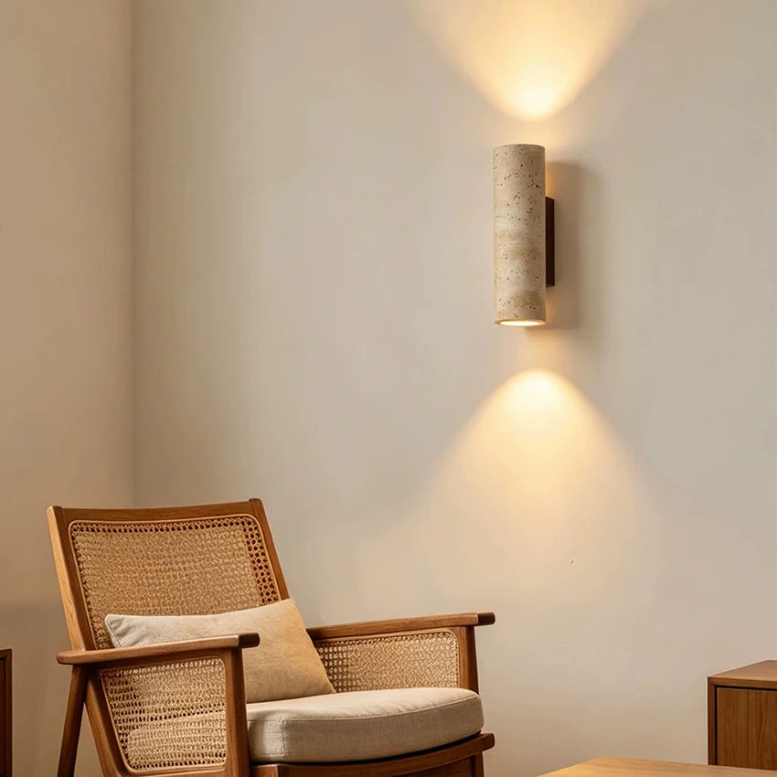Decasa Travertine Stone Wall Sconce