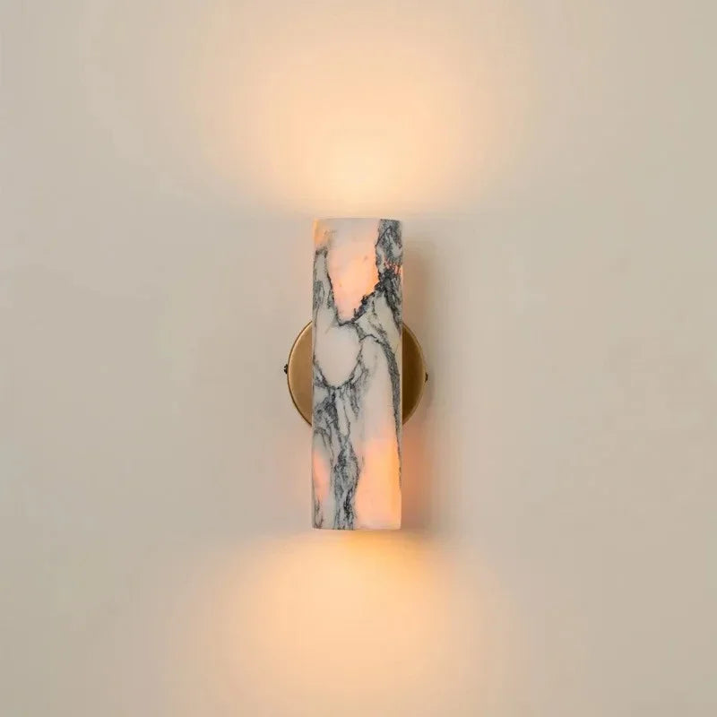 Decasa Marble Cylinder Wall Sconce