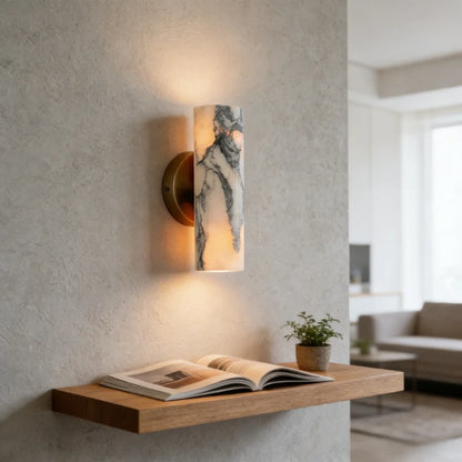 Decasa Marble Cylinder Wall Sconce