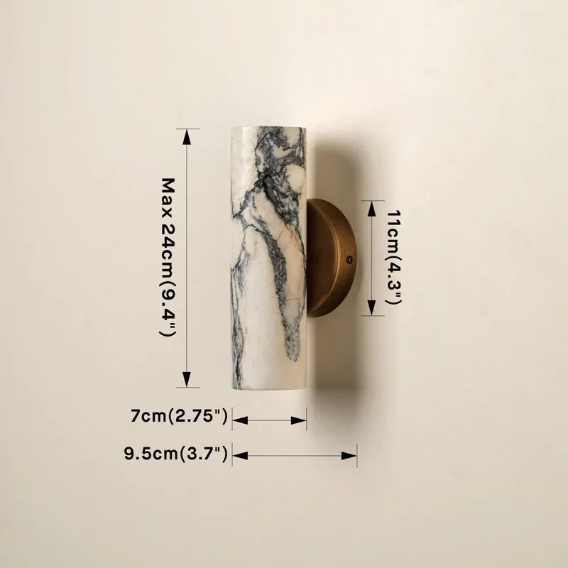 Decasa Marble Cylinder Wall Sconce