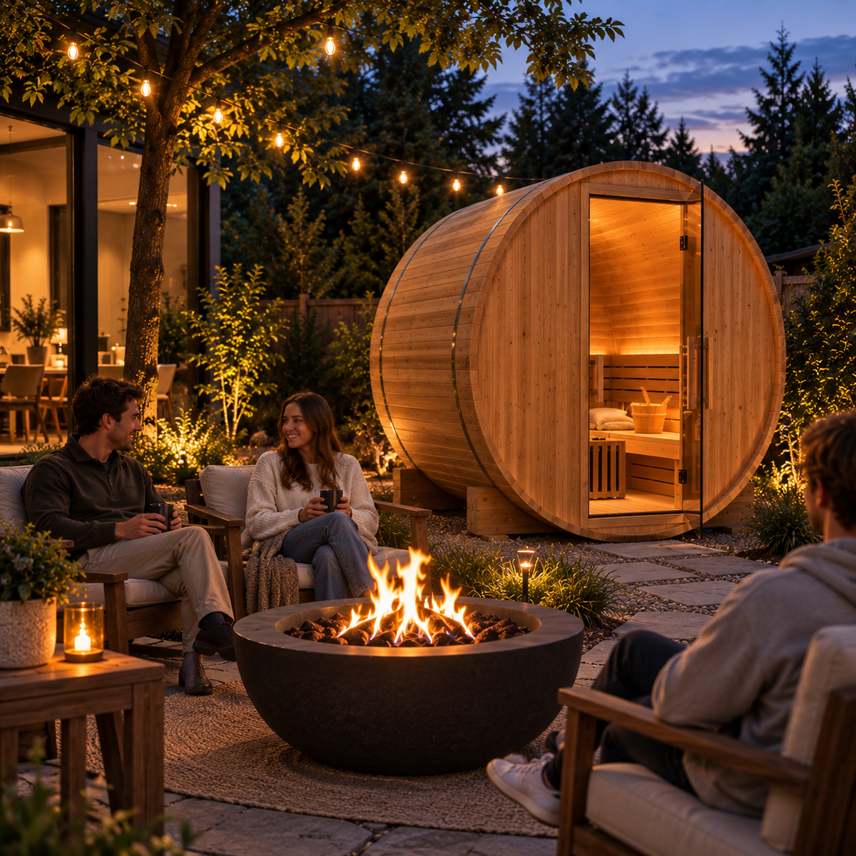 Decasa Modern Cedar Barrel Sauna